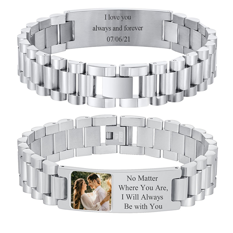 Jewelry Clasp Watches - Özel Resim Metin Bilezik saat kayışı
