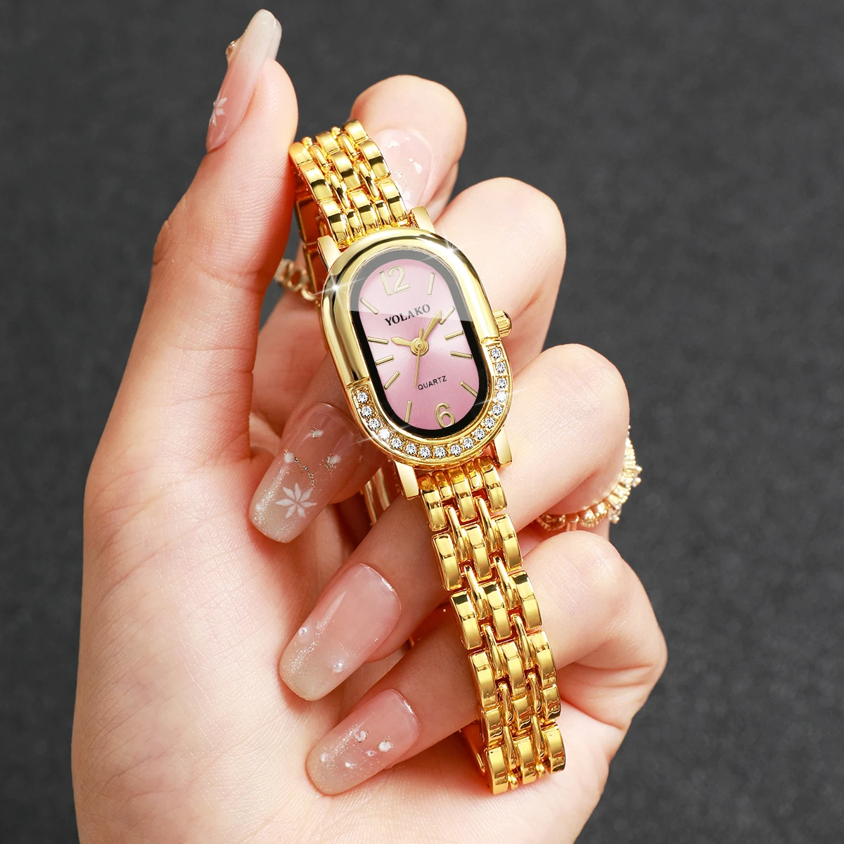 Jewelry Watches Gold - Lüks Taklidi Kadın Kuvars İzle Moda