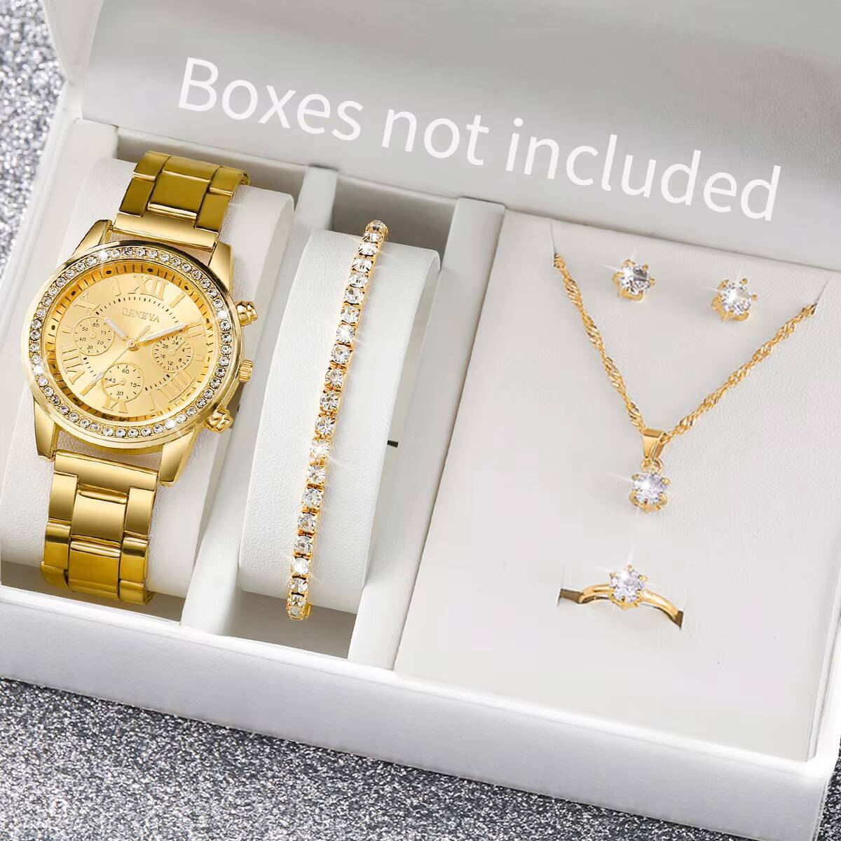 Jewelry Clasp Watches - 6 adet/takım moda taklidi kadın saatler