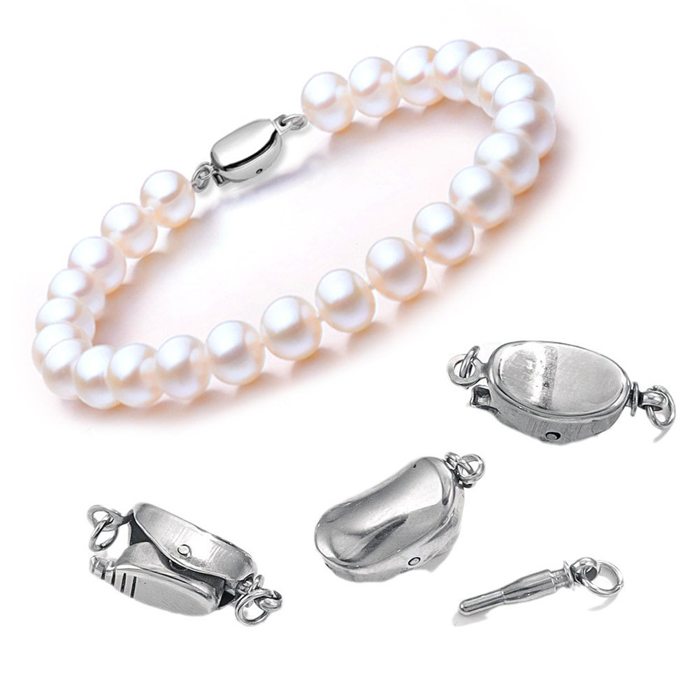Pearl Necklace - 5 adet titanyum çelik kolye tokaları