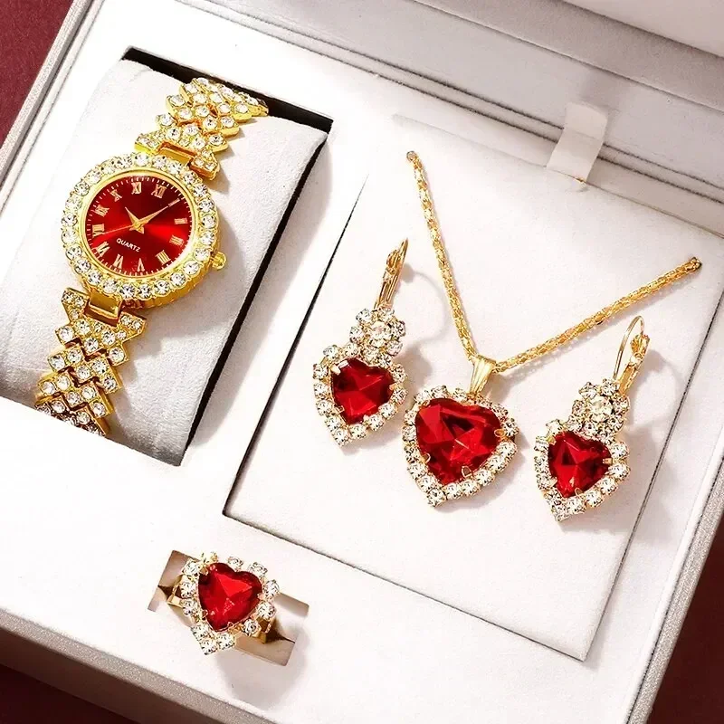 Jewelry Clasp Watches - Altın lüks İzle kadınlar yüzük kolye