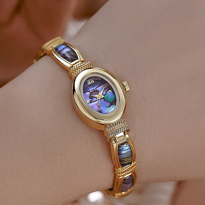 Jewelry Watches Gold - Oval Kadranlı Kadın Bileklik Saatleri Üst