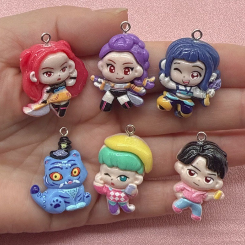 Drop Earrings - 10 adet reçine karikatür kolye ucu,