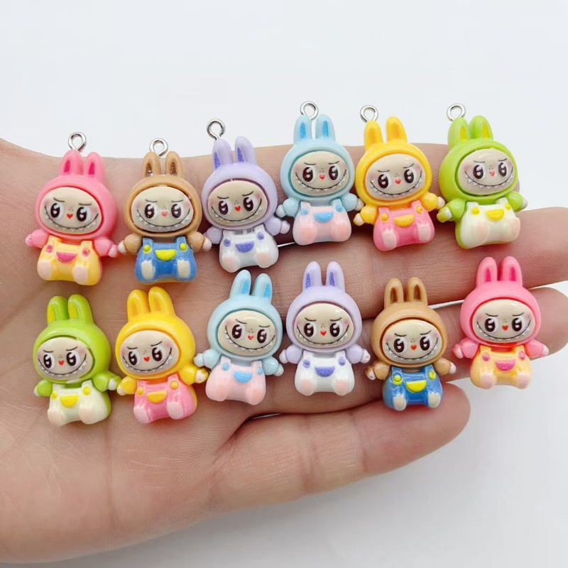 Drop Earrings - 10 adet Kawaii Tavşan Çilek Evi