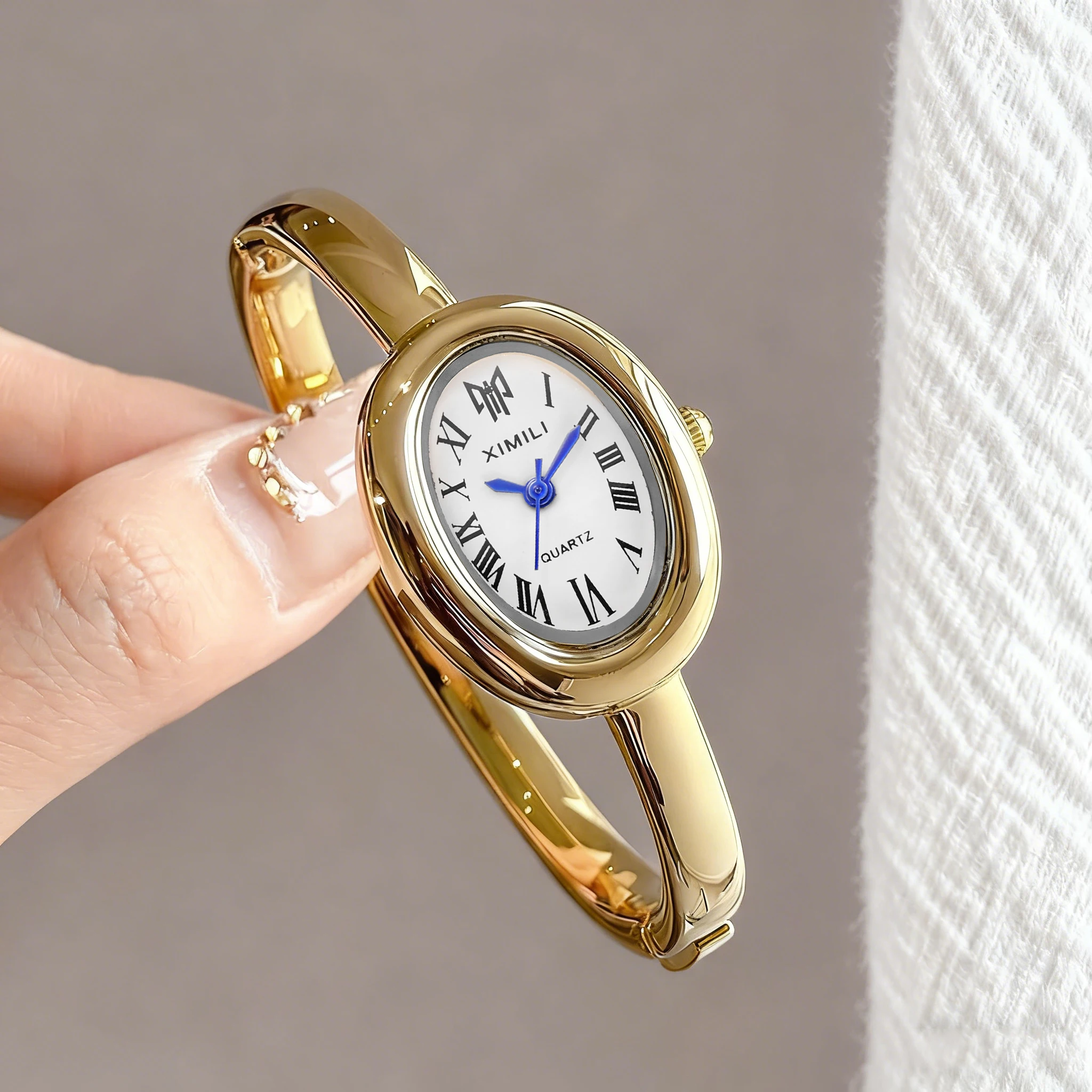 Jewelry Watches Gold - 2026XIMILI Kadınlar için Vintage Oval Bileklik