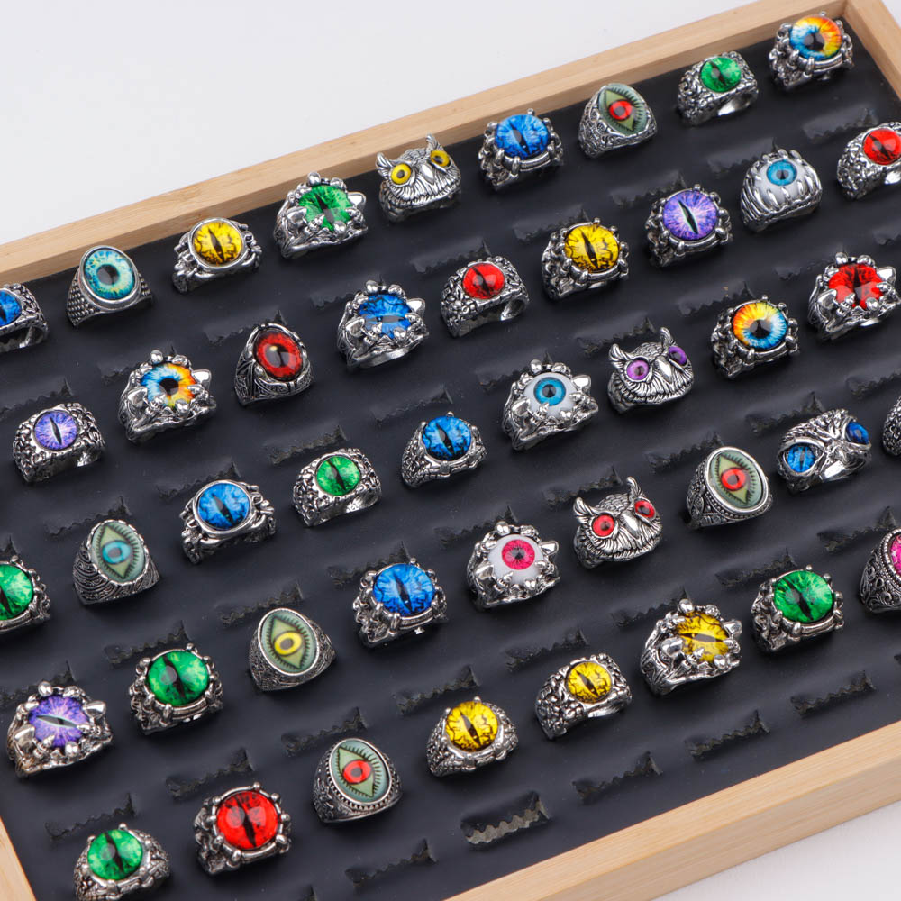 10/20/30/50 adet/grup moda Pun - Gothic Skull Ring incelemesi ve fiyatı