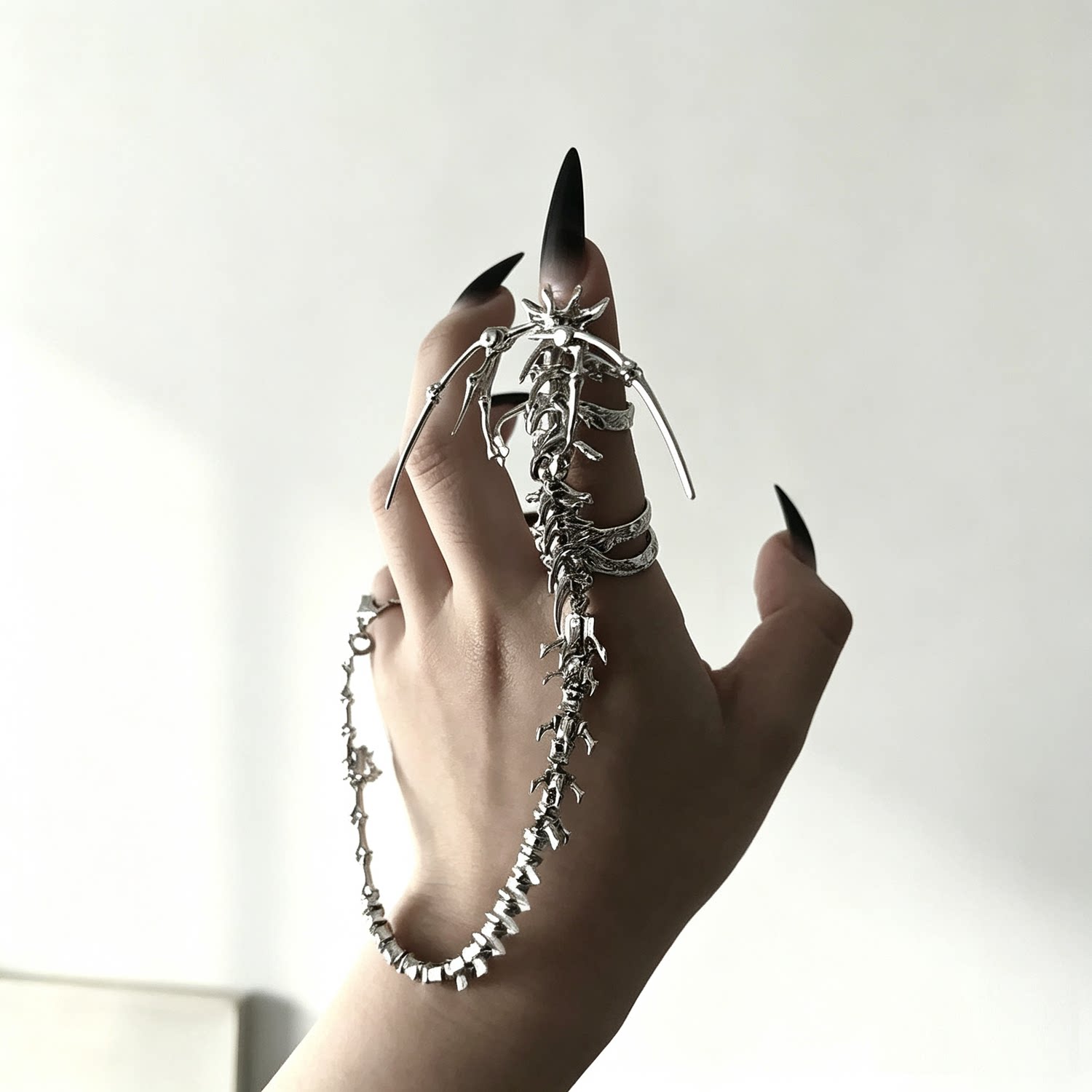 Punk Gotik Kafatası Kemik El K - Gothic Skull Ring incelemesi ve fiyatı