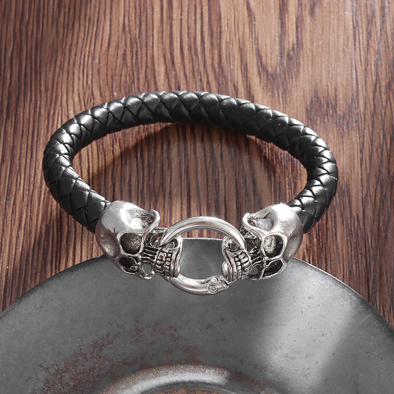 Gotik çift kafatası siyah örgü - Gothic Skull Ring incelemesi ve fiyatı