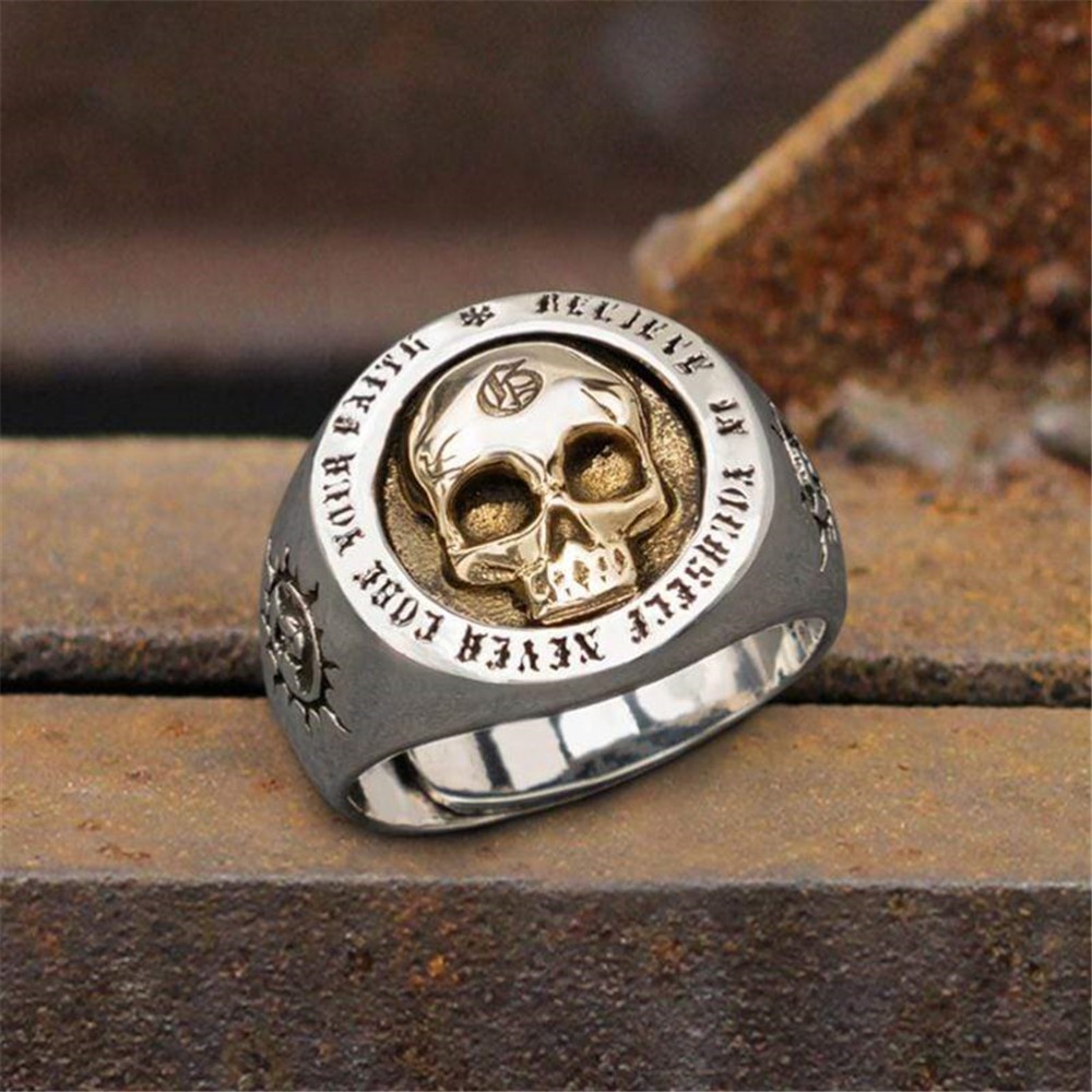 S925 Gümüş Moda Erkekler ve Ka - Gothic Skull Ring incelemesi ve fiyatı
