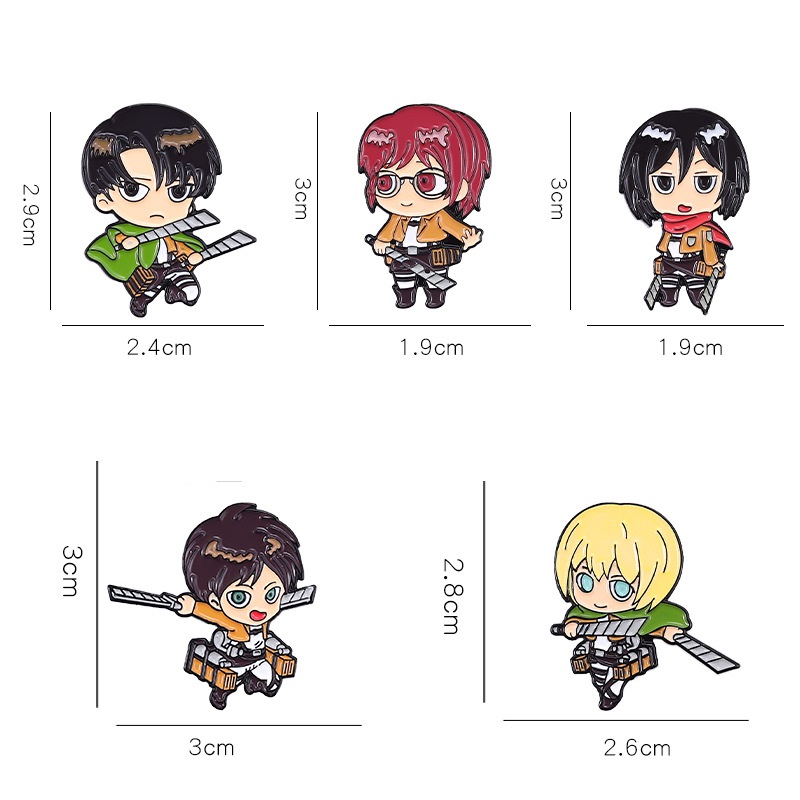 Eren Chibi emaye pimleri özel  - Levi Jewelry & Watches Inc incelemesi ve fiyatı