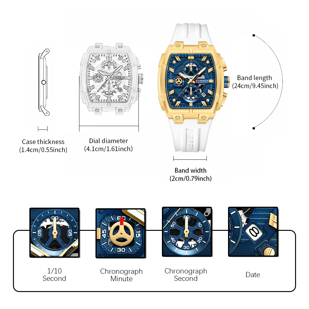 CURREN Lüks Vintage Erkek Spor - Jewelry Watch incelemesi ve fiyatı