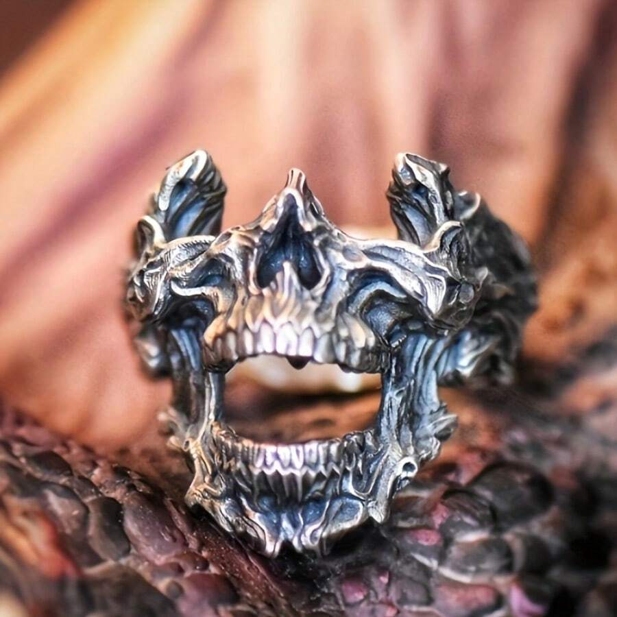 Vintage Gotik Ölüm Kafatası Ma - Gothic Skull Ring incelemesi ve fiyatı