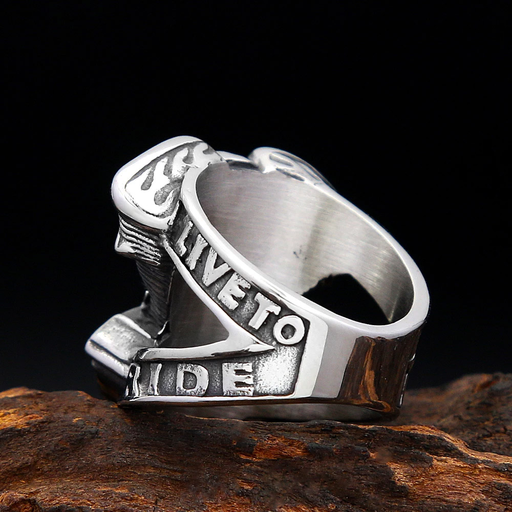 Klasik Punk Biker Kafatası Mot - Gothic Skull Ring incelemesi ve fiyatı