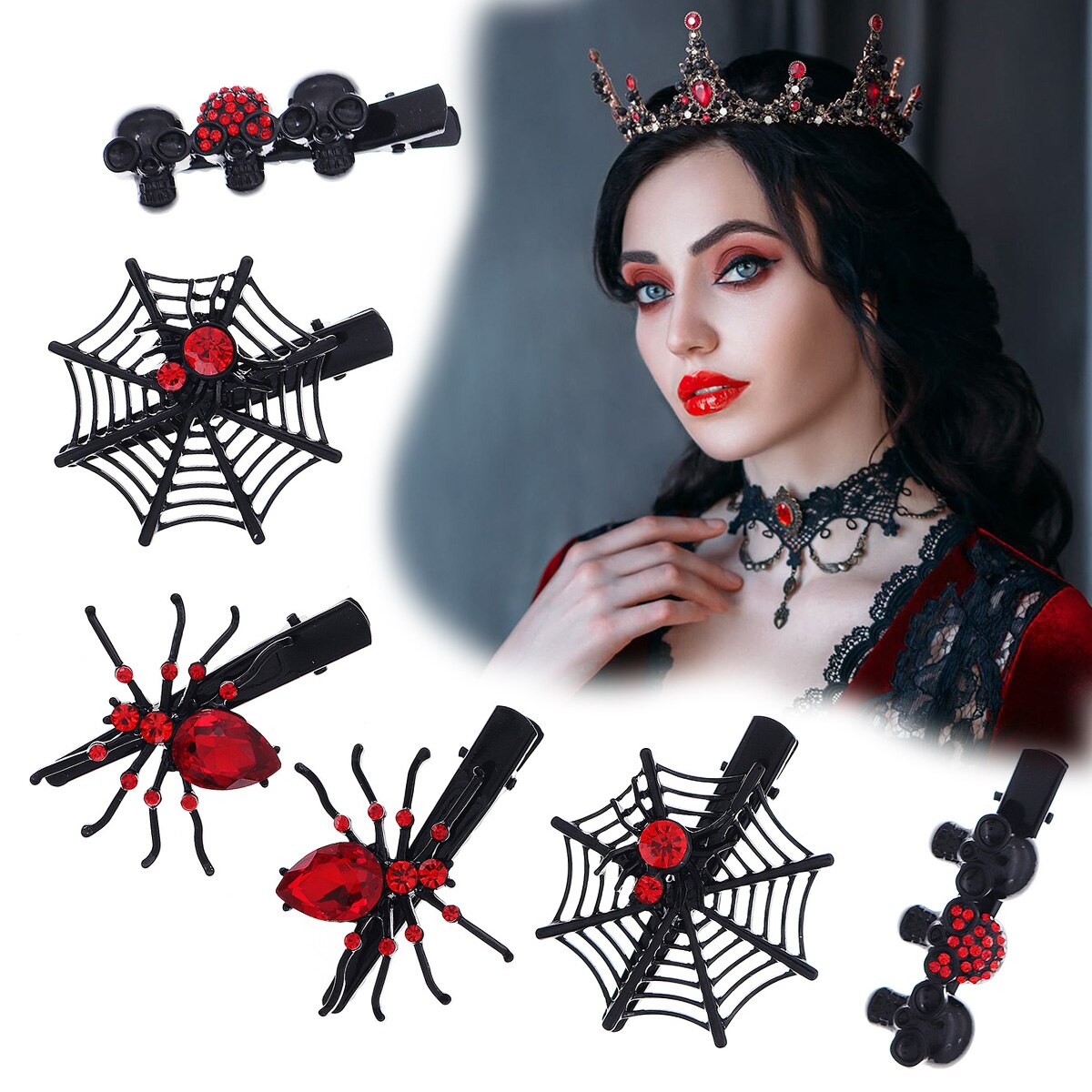Gotik Punk Siyah Örümcek Hayva - Gothic Skull Ring incelemesi ve fiyatı